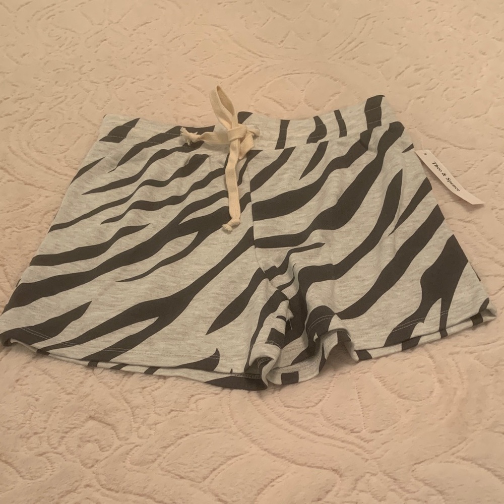 Zebra Print Athletic Shorts